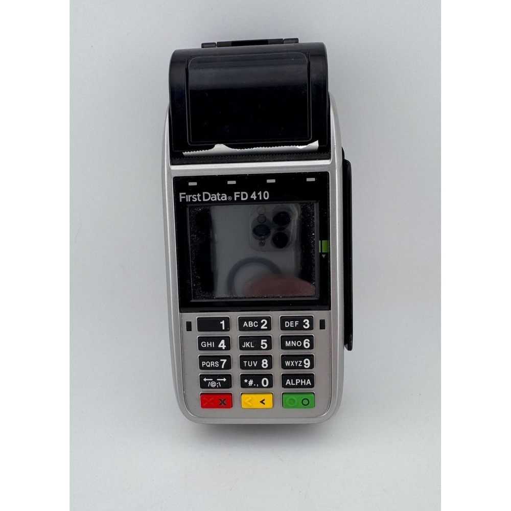 First Data‎ FD410 Credit Card Terminal POS Machine With Printer UNTESTED